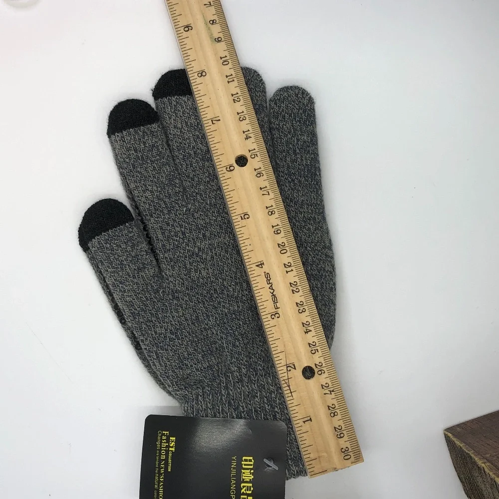 Gloves Greyish/Blue Anti-Skid Gloves Mobile /Everyday Winter Gloves